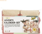 Folia Adventskalender-Set 24 Beutel in Juteoptik natur