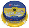 Verbatim DVD-Rohlinge DVD+RW 4,7GB/4x auf Spindel VE=25 Stück