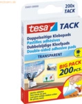 Tesa Klebepads Tack doppelseitig transparent VE=200 St&uuml;ck