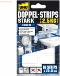 6 x Uhu Montage-Klebestrips Doppelstrips stark VE=16 St&uuml;ck