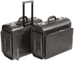 Alassio Piloten-Laptopkoffer Trolley San Remo Lederimitat schwarz