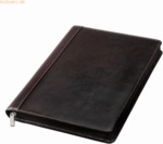 Alassio Schreibmappe Monaco A4 Leder dunkelbraun