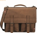 Alassio Aktentasche Earl 42x34x17cm Leder hellbraun