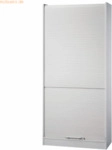 mcbuero.de Rollladenschrank 5 Ordnerh&ouml;hen BxTxH 900x400x2004mm Grau