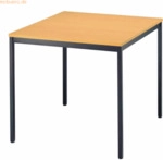 mcbuero.de Besprechungstisch 800x800mm buche/schwarz
