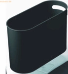 Helit Papierkorb 22l oval schwarz