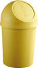 6 x Helit Abfallbehälter 13l Kunststoff mit Push-Deckel gelb