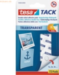 Tesa Klebepads Tack transparent VE=72 St&uuml;ck