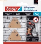 6 x Tesa Klebeschraube dreieckig f&uuml;r Mauerwerk und Stein (5kg) VE=2 St