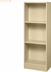 mcbuero.de Regal 3 Ordnerh&ouml;hen BxTxH 406x400x1270mm Ahorn