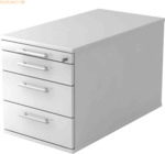mcbuero.de Rollcontainer 80cm 3 Schub Schloss Relinggriff Wei&szlig;