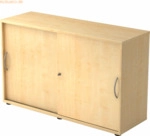 mcbuero.de Schiebet&uuml;rschrank Derie 9 2 OH BxTxH 120x40x74,8cm Griff BM
