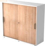 mcbuero.de Schiebet&uuml;renschrank Serie 9 3OH BxTxH 120x40x110cm Griff SG