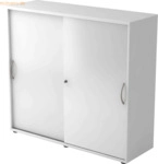 mcbuero.de Schiebet&uuml;renschrank Serie 9 3OH BxTxH 120x40x110cm Griff BM