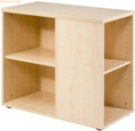 mcbuero.de Anstellcontainer BxTxH 400x800x720-760mm Ahorn