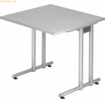 mcbuero.de Schreibtisch 800x800mm Grau