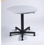 mcbuero.de S&auml;ulentisch 80cm grau/schwarz