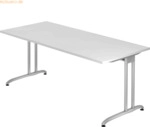 mcbuero.de Schreibtisch 180x80cm Wei&szlig;