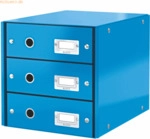 Leitz Schubladenbox 3 F&auml;cher Karton blau