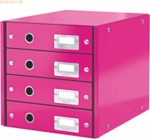 Leitz Schubladenbox 4 F&auml;cher Karton pink