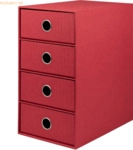 2 x S.O.H.O. Schubladenbox Rot 4 Sch&uuml;be (BxHxT): 17,5x32x25cm