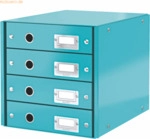 Leitz Schubladenbox 4 F&auml;cher Karton eisblau