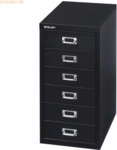 Bisley Schubladenschrank Basis A4 6 Sch&uuml;be schwarz
