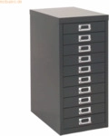 Bisley Schubladenschrank Basis A4 10 Sch&uuml;be schwarz