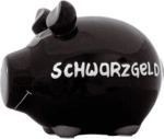 3 x KCG Spardose Schwein -Schwarzgeld- - Keramik klein.