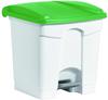 Helit Tretabfallbehälter 30l Kunststoff grau Deckel grün