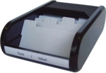 Helit Visitenkartenbox Serie Linear schwarz
