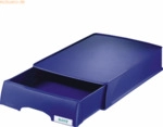 Leitz Briefablage Plus A4 mit Schublade blau