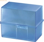 Han Karteibox A7 quer f&uuml;r 300 Karten transluzent blau