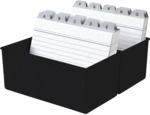 Han Karteikartenbox A8 quer inkl. 100 Karten und Register schwarz