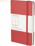 Moleskine Notizbuch P A6 9x14cm blanko Hardcover rot