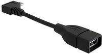 Delock Delock Kabel USB micro-B Stecker gewinkelt > USB 2.0-A Bu OTG