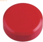 Maul Rundmagnet 30mm Durchmesser 0,6kg Haftkraft 20 St&uuml;ck rot