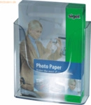 Sigel Wand-Prospekthalter A4 mit 1 Fach glasklar incl. Schrauben und D