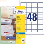 Avery Zweckform Etiketten Inkjet spezialbeschichtet 45x21mm wei&szlig; VE=12