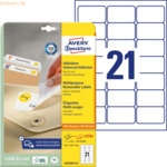 Avery Zweckform Etiketten Inkjet/Laser/Kopier 63,5x38,1mm wiederabl&ouml;sb