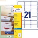 Avery Zweckform Adressetiketten 63,5x38,1mm VE=525 St&uuml;ck