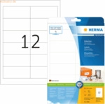 HERMA Etiketten wei&szlig; 97x42,3mm Premium A4 VE=300 St&uuml;ck