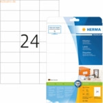 HERMA Etiketten wei&szlig; 70x37mm Premium A4 VE=600 St&uuml;ck