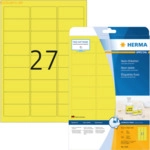 HERMA Etiketten neon-gelb 63,5x29,6mm Special A4 LaserCopy 540 St&uuml;ck