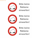 10 x HERMA Hinweisetiketten 'Bitte keine Reklame einwerfen' wetterfest