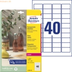 Avery Zweckform Etiketten 45,7x25,4 mm 25 Blatt/1000 Etiketten transpa