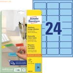 Avery Zweckform Etiketten Inkjet/Laser/Kopier 63,5x33,9mm blau VE=480