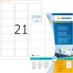 HERMA Etiketten wei&szlig; Movables/abl&ouml;sbar 63,5x38,1mm Special A4 VE=2100