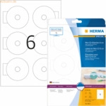 HERMA CD-Etiketten Mini wei&szlig; Durchmesser 78mm Special A4 VE=60 St&uuml;ck