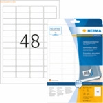 HERMA Etiketten wei&szlig; Movables/abl&ouml;sbar 45,7x21,2mm Special A4 VE=1200S